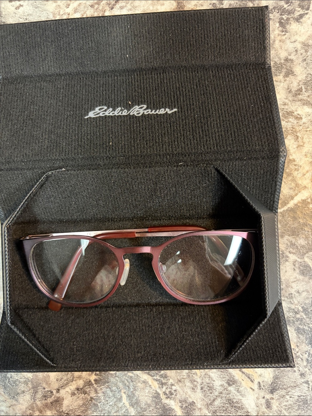 Eddie Bauer Women’s and Purplish Burgundy Frame Eyeglasses